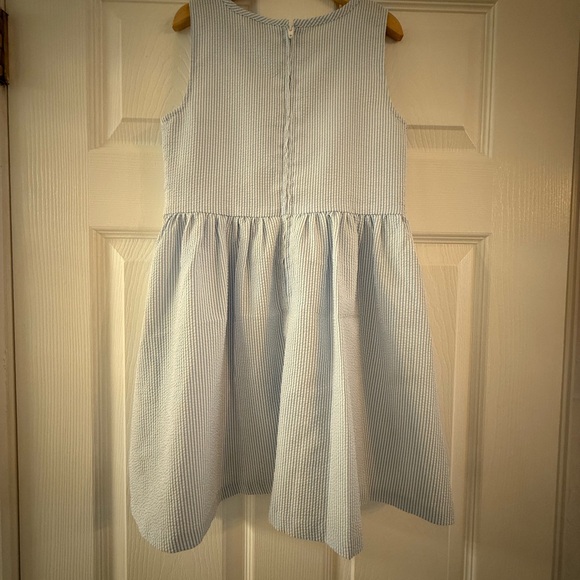 Blue Lace Trim Kids Dress - Picture 6 of 6